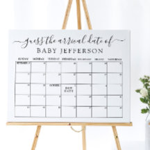 Minimalist Bebisregn Kalender för Gissning av Förl