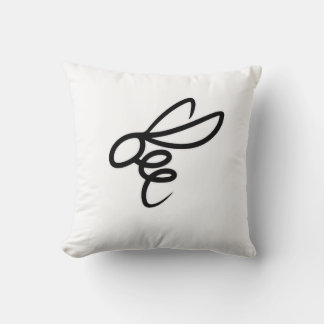 Minimalist Bee Line Art Design – Modern Simple Bee Kudde