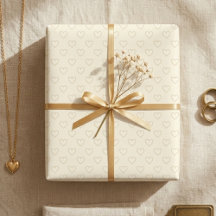 Minimalist Beige Heart Gift