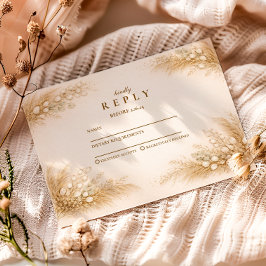 Minimalist Beige Pampas Graduation Party OSA Kort