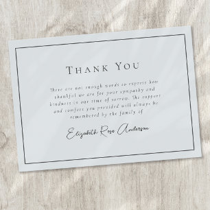 Minimalist Bereavement Funeral Tack Kort