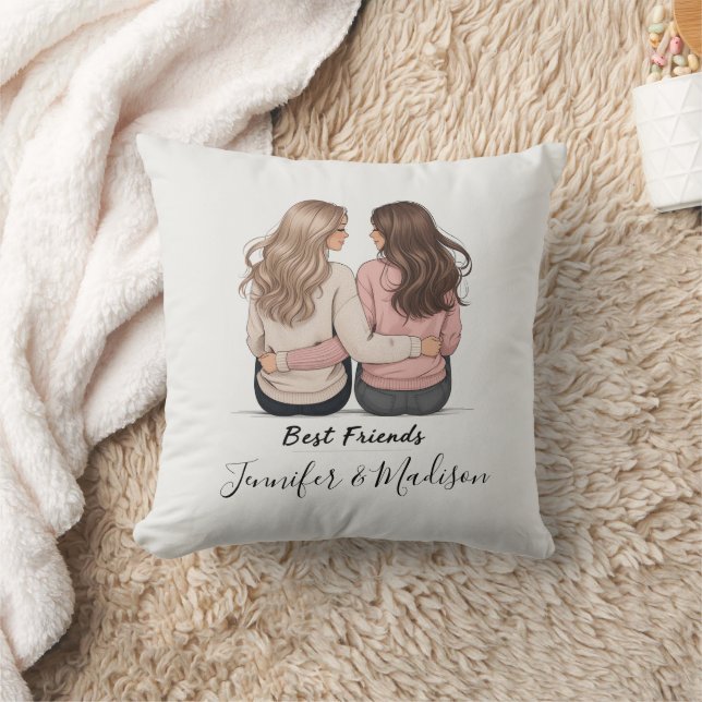 Minimalist Best Friends Pillow Design Kudde (Filt)