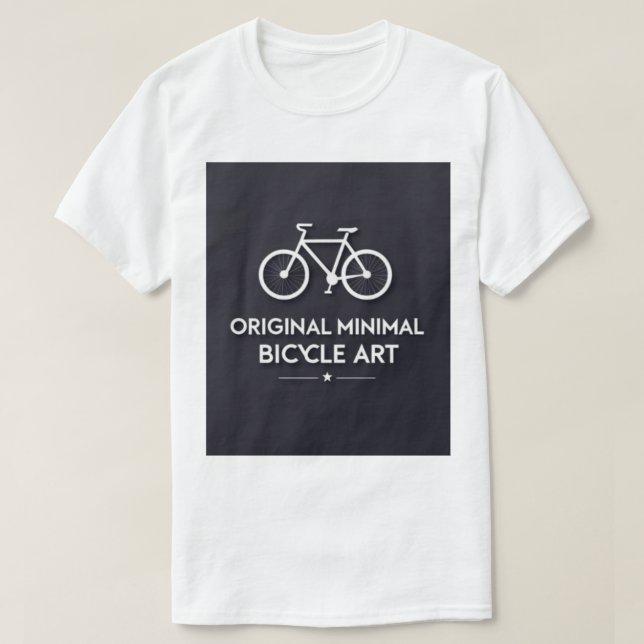 Minimalist Bicycle Art T Shirt (Design framsida)