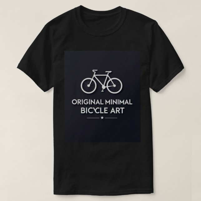 Minimalist Bicycle Art T Shirt (Design framsida)