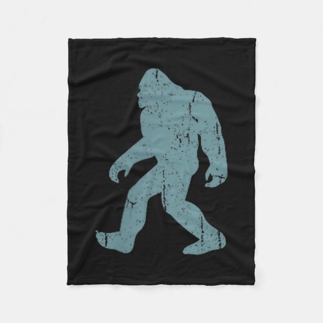 Minimalist Bigfoot Cket Logo Sasquatch Cryptid Coo Fleecefilt (Framsidan)
