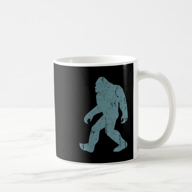 Minimalist Bigfoot Cket Logo Sasquatch Cryptid Coo Kaffemugg (Höger)