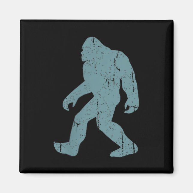 Minimalist Bigfoot Cket Logo Sasquatch Cryptid Coo Magnet (Framsidan)