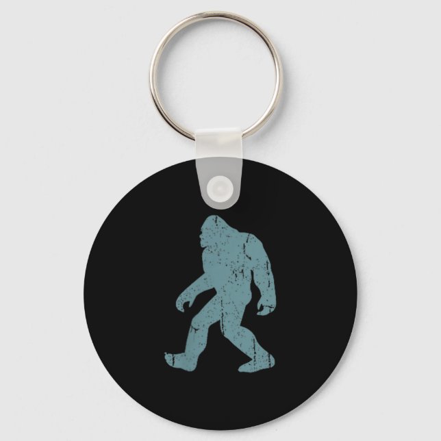 Minimalist Bigfoot Cket Logo Sasquatch Cryptid Coo Nyckelring (Framsida)