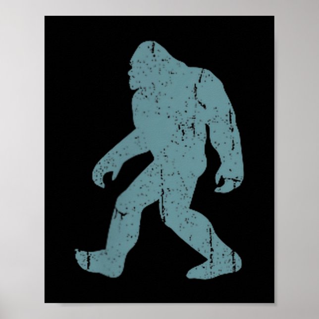 Minimalist Bigfoot Cket Logo Sasquatch Cryptid Coo Poster (Framsidan)