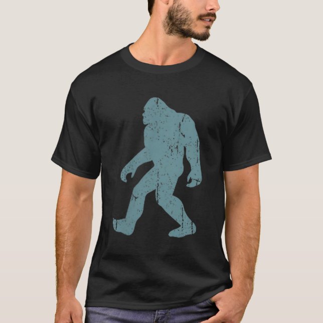 Minimalist Bigfoot Cket Logo Sasquatch Cryptid Coo T Shirt (Framsida)