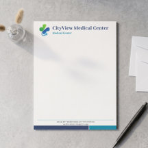 Minimalist blå marin medicinskt center anpassad lo