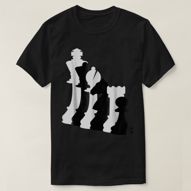 Minimalist Black and White Chess Art T Shirt (Design framsida)