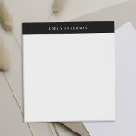 Minimalist Black and White Elegant Monogram Anteckningsblock<br><div class="desc">Create your own personalized notepad with elegant monogram name and minimalist black and white color design.</div>