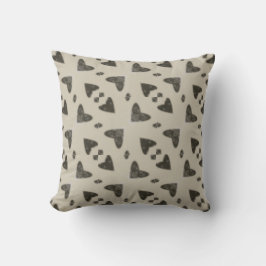 Minimalist black and white throw pillow kudde