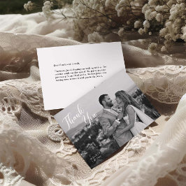 Minimalist Black and White Wedding Photo Tack Kort