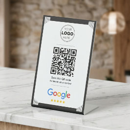 Minimalist Black Art Deco Google Review QR Code