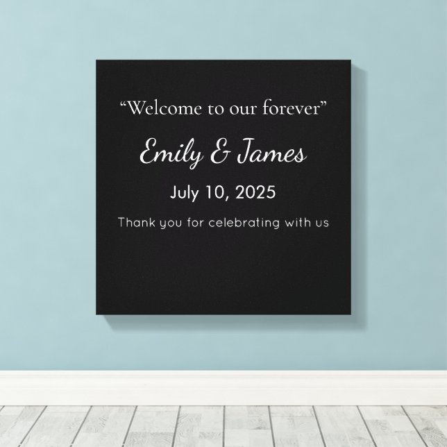 Minimalist Black Cat Silhouette  Canvastryck (Insitu (trägolv))