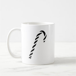Minimalist Black Christmas Candy cane Kaffemugg