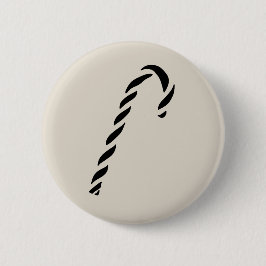 Minimalist Black Christmas Candy cane Knapp