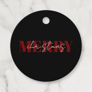 Minimalist Black Christmas Gift Tag Gåvor Etiketter