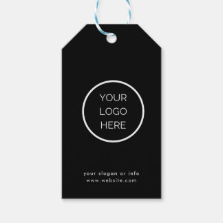 Minimalist Black Corporate Clothing Hang Tag with  Presentetikett