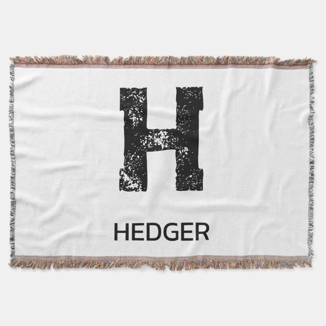 MINIMALIST BLACK ONE LETTER MONOGRAM NAME WHITE FILT (Framsidan)