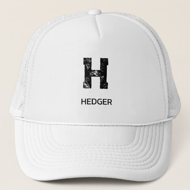 MINIMALIST BLACK ONE LETTER MONOGRAM NAME WHITE KEPS (Framsida)