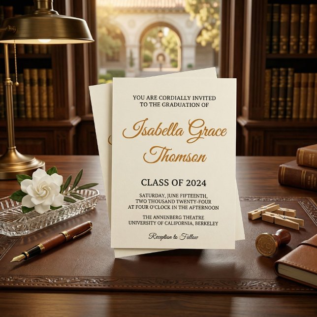 Minimalist Black Serif Typography Class of 2026 Inbjudningar (Minimalist Black Serif Typography Class of 2026 Invitation)