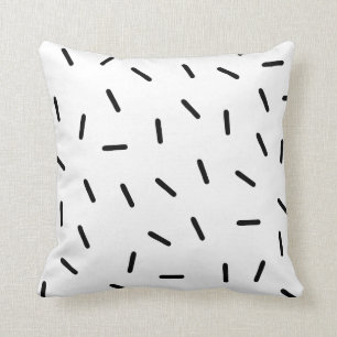 Minimalist Black Sprinkles Mönster Pillow Kudde