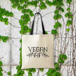 Minimalist Black Vegan AF Tygkasse