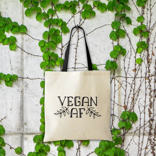Minimalist Black Vegan AF Tygkasse (Skapare uppladdad)