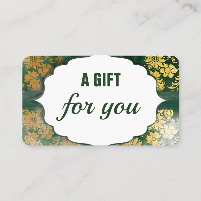 Minimalist Black & White Beauty Gift Certificate Visitkort (Framsida)