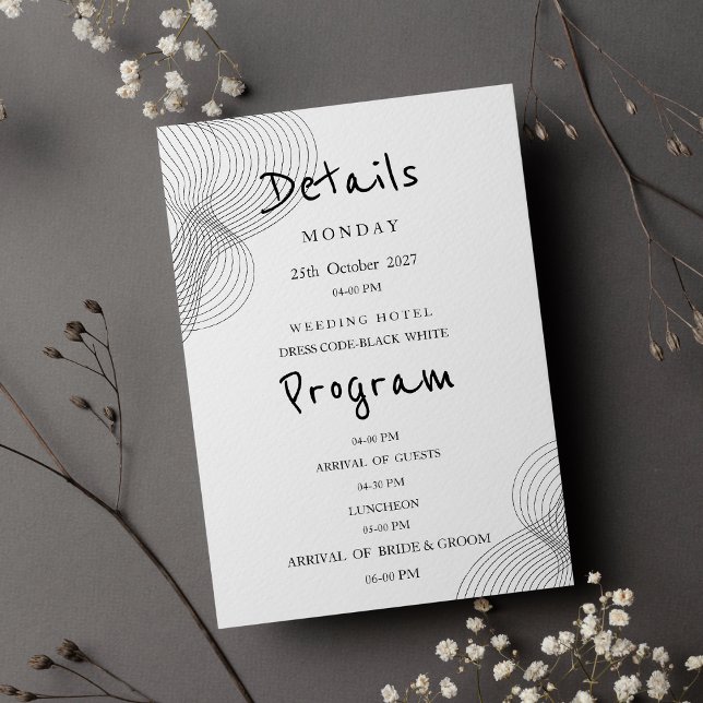 Minimalist black white geometric Details Program (Minimalist black white geometric Details Program )
