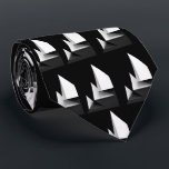 Minimalist Black & White Geometric Mountain Peak  Slips<br><div class="desc">Wearable art with clean lines. This striking black tie showcases a repeating abstract design,  offering a modern,  artistic touch. Perfect for those who appreciate understated elegance and contemporary aesthetics.</div>