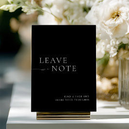Minimalist Black & White Guest Book Sign Inbjudningar