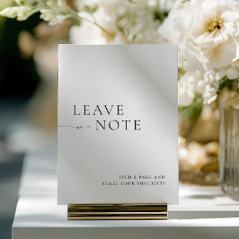 Minimalist Black & White Guest Book Sign Inbjudningar