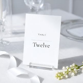 Minimalist Black & White | Modern Luxury  Bordsnummer