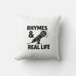 Minimalist Black & White “RHYPES & REAL LIFE” Micr Kudde