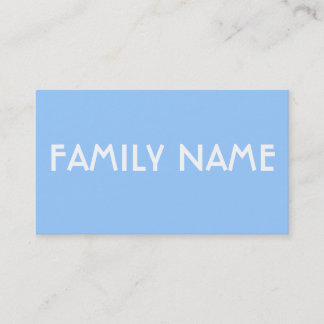 Minimalist blått visitkort