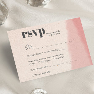 Minimalist Blush & Bloom Bold Script Bröllop OSA Kort