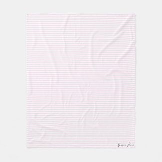 Minimalist Blush Pink Stripes Cozy Throw Blanket Fleecefilt