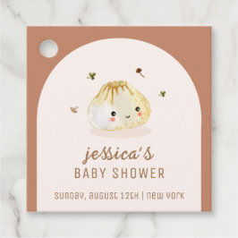 Minimalist Boho Arch China Dumpling Baby Shower Gåvor Etiketter