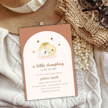 Minimalist Boho Arch China Dumpling Baby Shower