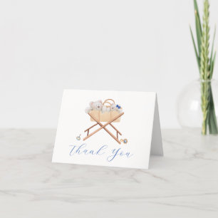 Minimalist Boho Bear Bassinet Leksak Boy Shower Tack Kort