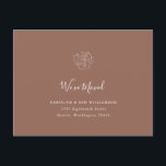 Minimalist Boho Blommigt Terracotta Flyttat Adress Vykort<br><div class="desc">Minimalistiskt Boho Blommigt Teckning Adress-vykort i Terracotta</div>