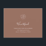 Minimalist Boho Blommigt Terracotta Flyttat Adress Vykort<br><div class="desc">Minimalistiskt Boho Blommigt Teckning Adress-vykort i Terracotta</div>