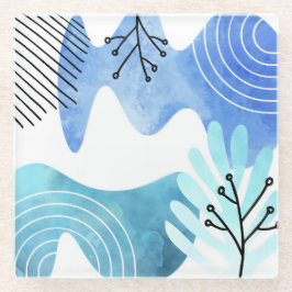 Minimalist Boho Botanical Löv Linjer Art