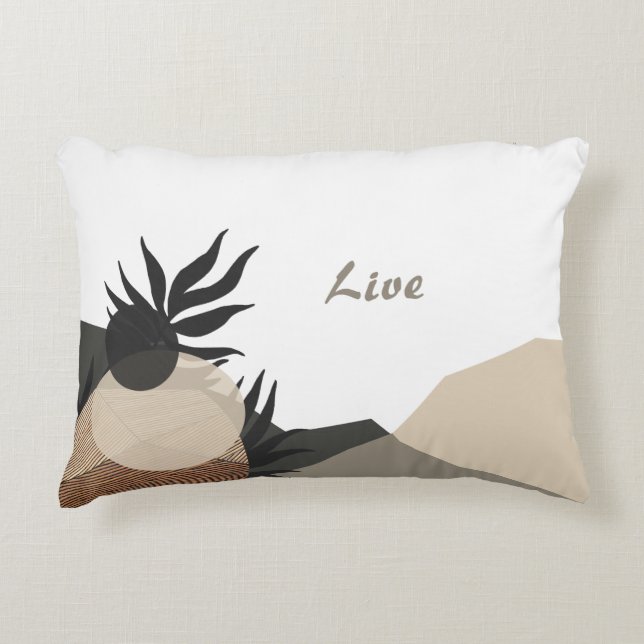 Minimalist Boho Earth Tones  Prydnadskudde (Framsidan)