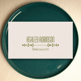 Minimalist boho leaves frame pastel earthy QR code Visitkort