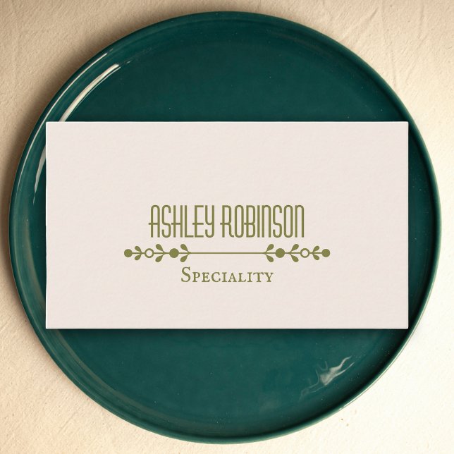 Minimalist boho leaves frame pastel earthy QR code Visitkort (Minimalist boho leaves frame pastel earthy QR code Business Card)